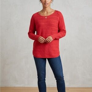 Chaps Women's Red Sweater Top